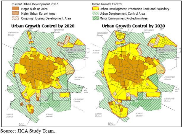 Urban Centre Development The urban centre of the Capital of Zambia is poised to play an essential role in Zambia s growth centre development & serving commercial, inter-regional & international