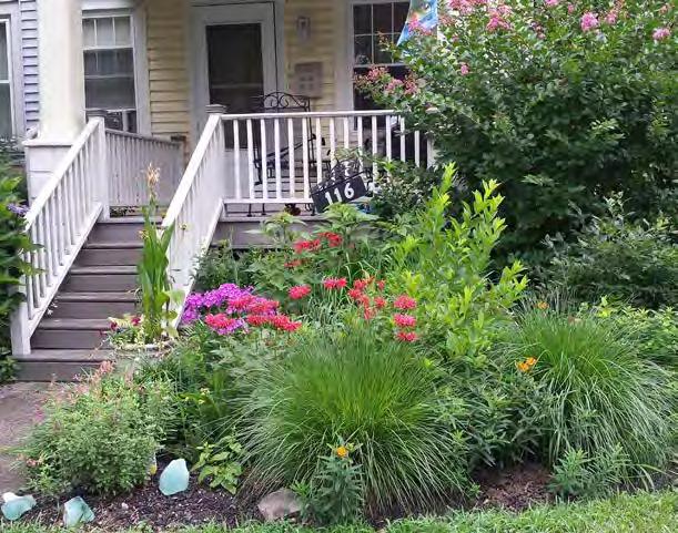 A rain garden serves as a functional system to capture, filter, and infiltrate stormwater runoff at the source while being aesthetically pleasing.