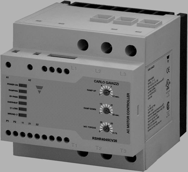 Description Selection Guide Compact easy-to-use AC semiconductor motor controller. With this controller 3- phase motors with nominal load currents up to 45 A can be soft-started and/or softstopped.