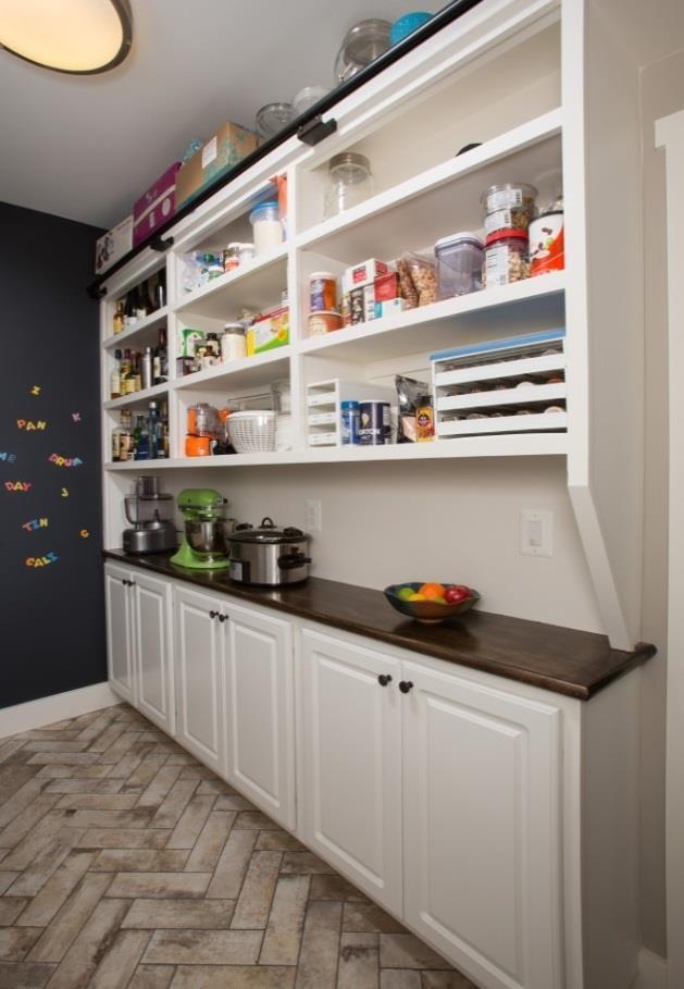 The mudroom and walk-in pantry were must-haves for the clients.