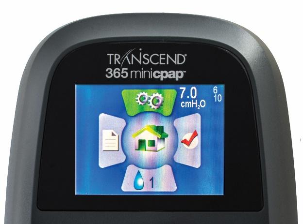 Transcend 365 minicpap Auto TM User Manual Page 16 Note: If the minicpap device loses power while delivering therapy, the CPAP will power on as soon as power is restored.