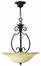 Fulton Collection (3338BZ) 8-Light Foyer Hall Pendant in Bronze Finish with Candelabra Bulb Bases.