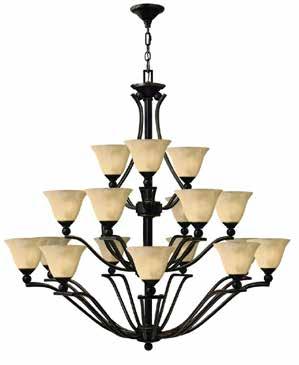 Cello Collection (4564AT) 3-Light Up Pendant in Antique Bronze Finish with Vintage Faux Alabaster Glass