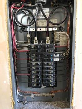 1. Main Service Panel Electrical 2. Main Amp Breaker 125 amp Electrical Main Service Panel 3.