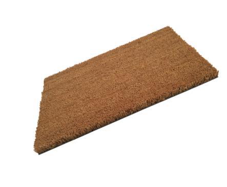 from 100% all natural, renewable resources; coir fibre, Jute, and natural latex. Levels of water absorption in these doormats is very good. They are suitable for indoor use.