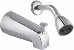 Available in a shower kit, tub and shower kit and as a separate showerhead, BrassCraft s reliable