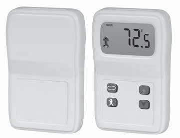 Appendix: Room Thermostat Quick Start The room thermostat gives users the ability to view the room temperature and relative humidity (optional) and control the active room set points from the