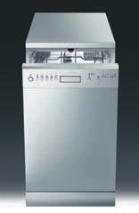 60cm Smeg dishwashers are available in a choice of 12, 13 or 14 place settings, with a greater freedom of