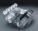 Adaptable cutlery basket: The top covers on the cutlery basket can be easily adjusted on either side to
