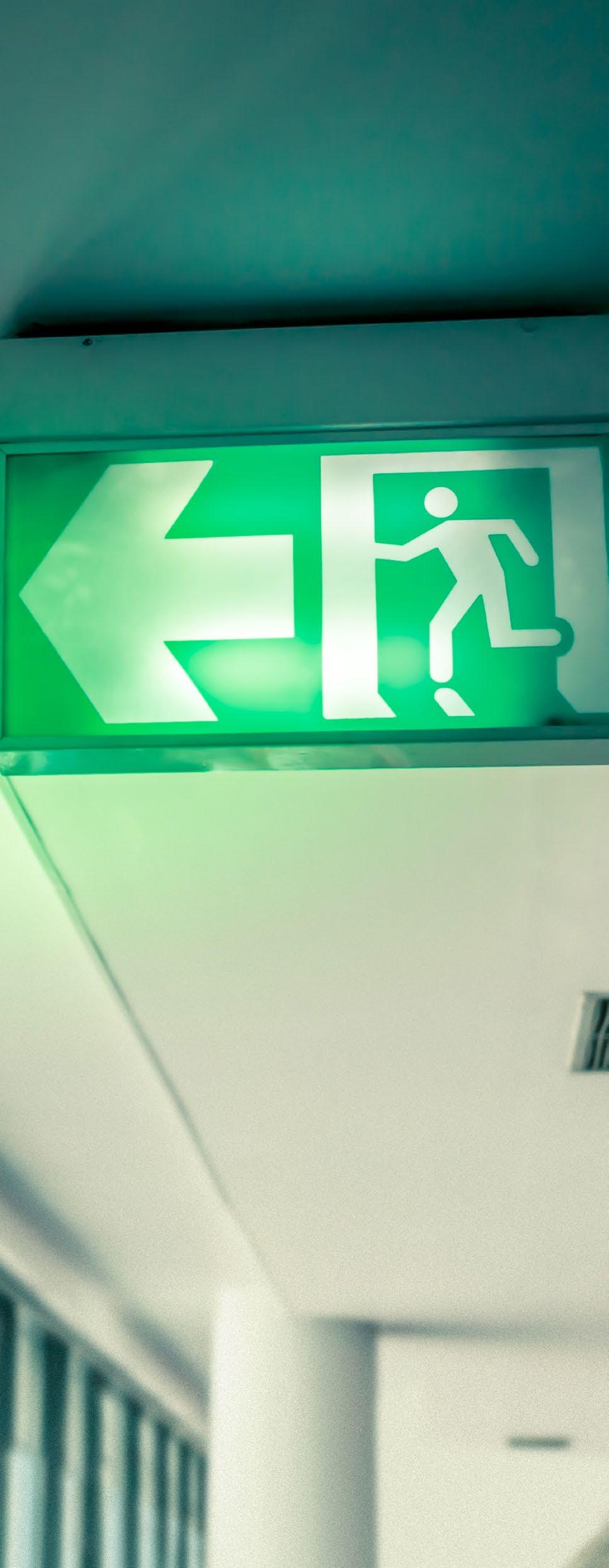 Emergency Lighting & Signage Emergency lighting can save lives by allowing people to find a safe exit out of a building when lighting has failed, such as in the event of a fire or a power cut.
