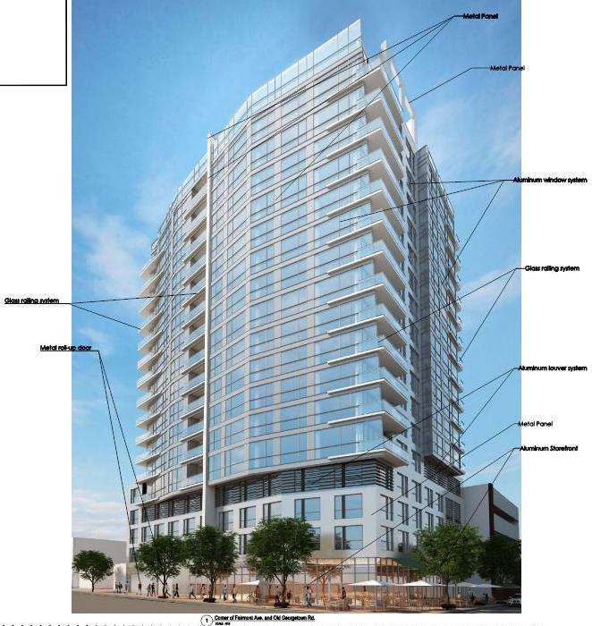Proposed Architecture The Site is located within the Bethesda Parking Lot District, so the Applicant has the option to provide no on-site parking or fewer parking spaces per unit, but the Applicant