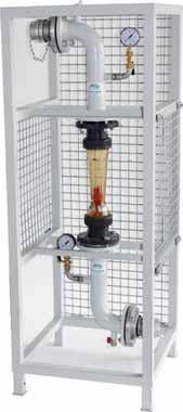 Thermometer - Flow detector - Flow measuring instrument - Filling- and drain valves - Venting