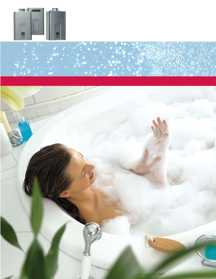 the Rinnai LS Series tankless Water Heaters energy-efficient Hot Water Never
