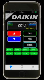 ochure cover Control your daikin COMFORT AT YOUR FINGERTIPS At Daikin, we have a range of controllers available to control your ducted air conditioning system to suit your lifestyle needs.