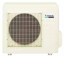 The indoor unit fits flush into the ceiling with only the suction air and discharge grilles visible inside your home and leaving maximum floor and wall