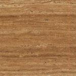 If cut parallel to the grain, Chocolate travertine has a more
