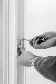 Once you adjust the door, you may need to adjust the lock strike screws. See instructions above, under The door latch does not always latch. Pella Impervia The door latch does not always latch.