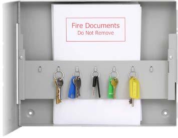 VF071X-X0 Fire Document Enclosure Matches design & color scheme for standard Elite control panel ranges Easy to install Key Lockable Designed for versatility Choice of small or large capacity