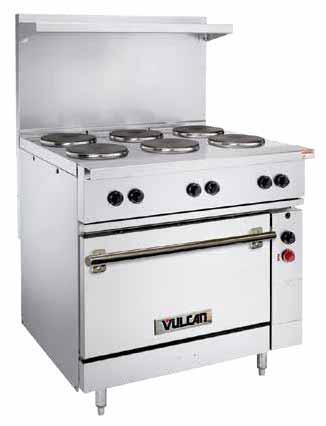RESTAURANT RANGES Vulcan Ranges, Gas and Electric ELECTRIC RANGES EV SERIES Our EV Series Electric Ranges meet the demands of foodservice cooking with rugged construction and quality features that