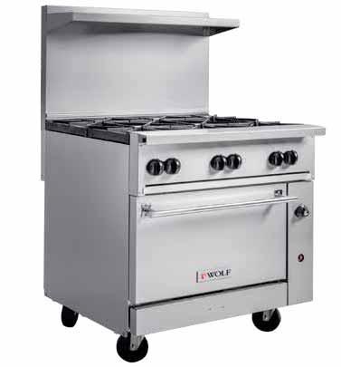 RESTAURANT RANGES GAS RANGES Wolf Gas Ranges are built with legendary toughness and dependability, and they are loaded with features sure to make an impact on your kitchen.