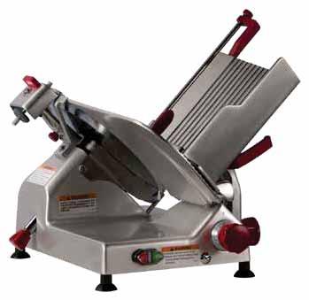 SLICERS MID-TIER SLICERS 829-PLUS SERIES Standard Features: Sanitary anodized aluminum finish Higher-capacity product trays Slice thickness up to ¾" 1-speed, ½ HP motor Nominal 14" (350 mm) diameter;