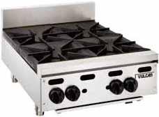 GRIDDLES & CHARBROILERS & ACHIEVER HOT PLATES VHP SERIES Standard Features: Cast iron 30,000 BTU/hr* 2-piece lift-off burners offer superior heat distribution for heavy sauté applications 1 protected