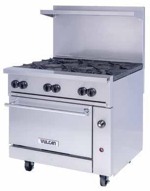 RESTAURANT RANGES Vulcan Ranges, Gas and Electric GAS RANGES Besides total flexibility and adaptability to nearly any location, the Endurance Range offers Vulcan s legendary toughness, precision and