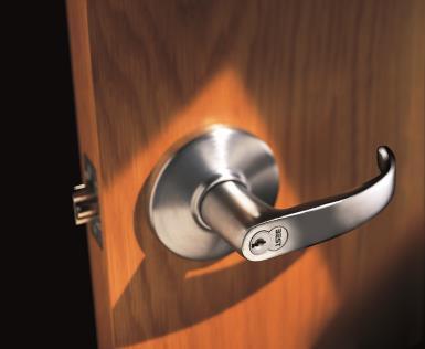 Traditional Classroom Lockset: Turning the key in the outside lever locks or unlocks the outside lever.