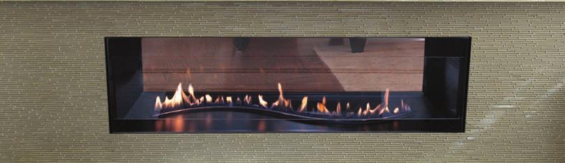 adds drama to any décor. Designed for eye-level, in-wall installation, Boulevard Fireplaces feature modern technology, artfully applied.