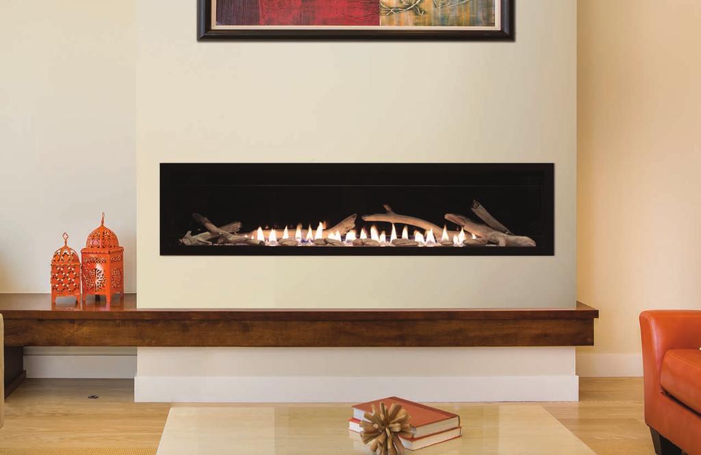 Boulevard Vent-Free Linear Fireplaces Boulevard 60-inch Vent-Free Linear Fireplace with LED multi-color
