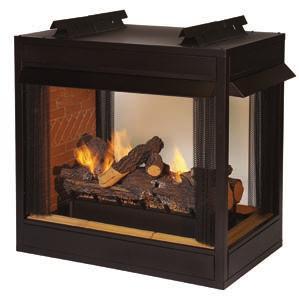 See pages 3-6 for our available log sets and burners, page 14 for available mantels, and pages 15-17 for options and accessories.