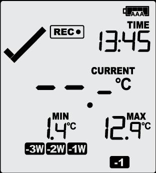 The MIN/MAX display will clear, and the Logger will now track new MIN/MAX values from the time the values were reset.