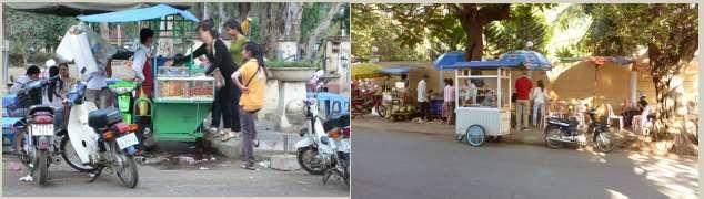 Studies on GI attributes: diversity Streets are greenspace that is rich in informal activities such as movable food stalls (e.g. in Cambodia, Indonesia, Malaysia) where most activities and social interaction take place.