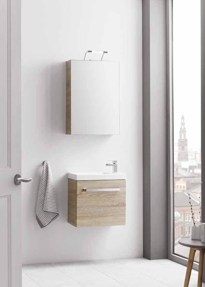 ILLUSION OF SPACE Eko is perfect for even the smallest of bathrooms, cloakrooms and