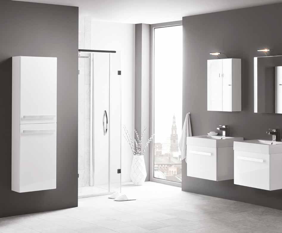 The 550mm basin unit shown is an ideal size for most bathrooms, providing a contemporary alternative to a standard basin and pedestal.