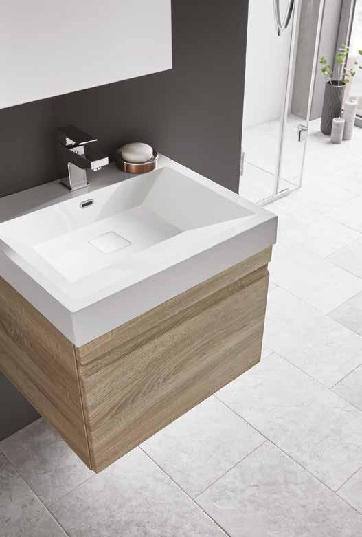 The handle options for washbasin and tall units can transform the appearance of your furniture.