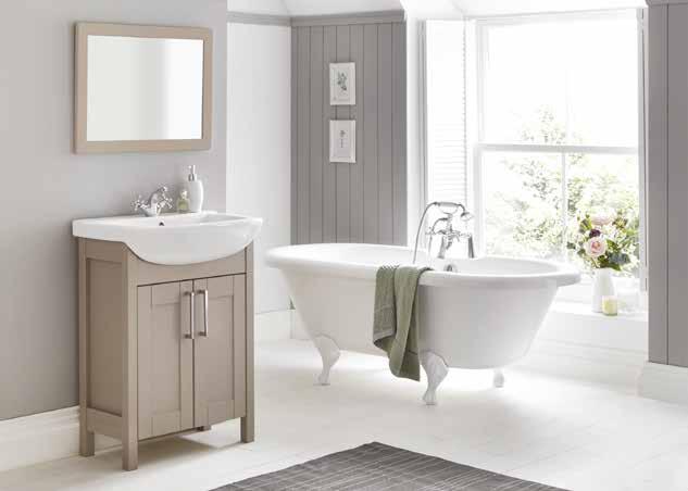 650 Open Washstand and Basin in Natural