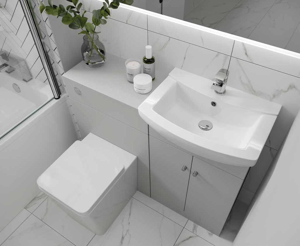 FEATURES Tailor your look with our stylish, versatile Ikoma collection, an option for every bathroom.