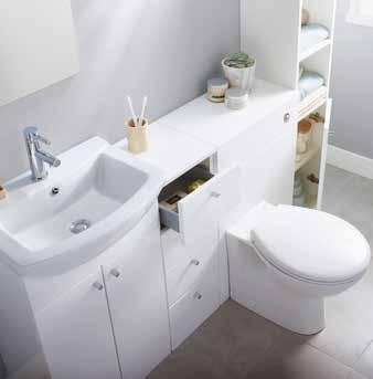 750 Vanity Unit & Basin in White Gloss 412.00, WC Unit in White Gloss 194.00, 750 Mirror 297.
