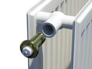 Preset thermostatic valve The thermostatic valve regulates the water supply in the radiator.