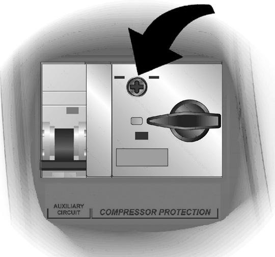 Calibrate the motor protector based on the measured absorption. The set up value must not exceed that recommended by the compressor manufacturer.