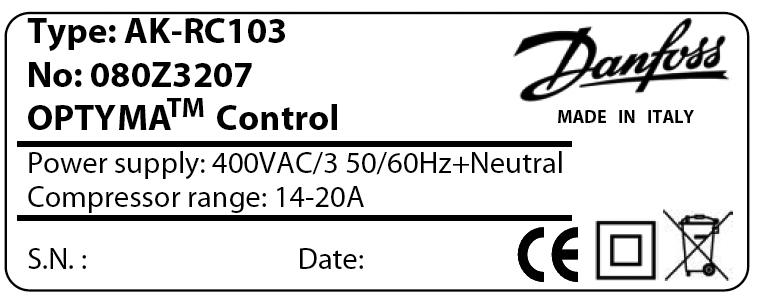 Identification data A label bearing the following information is affixed to the side of the product described in this manual Example: Name of manufacturer Product type and code number Product name