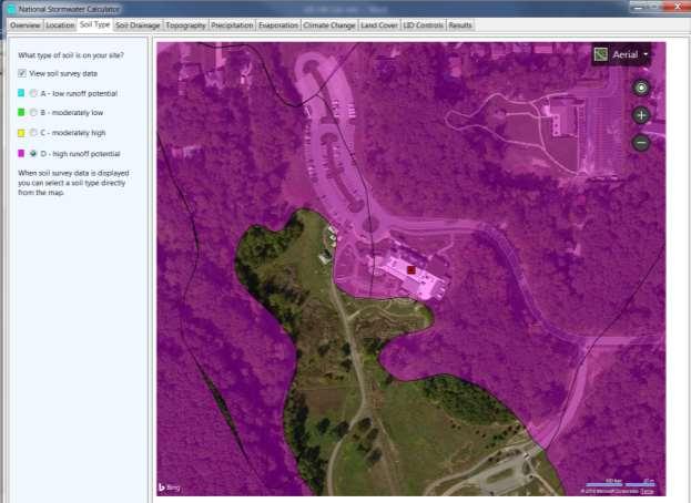 EPA National Stormwater Calculator Modules - Soil Type Urban soils (e.g.