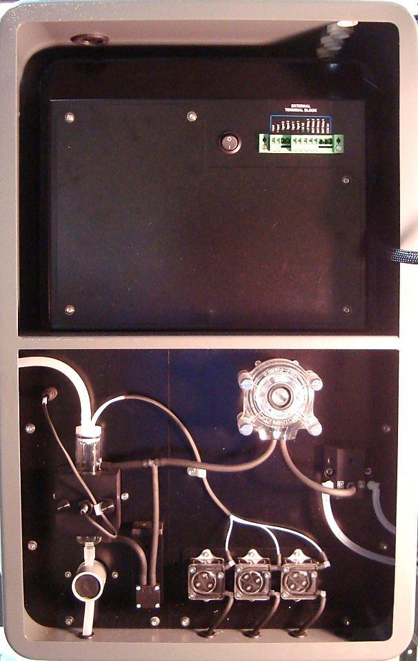 Introduction Electrical Box Liquids Box Figure 2.2: Waltron 3048 inside view with electrical box and liquids box shown. 2.2 APPLICATIONS The application for the Waltron 3048 Analyzer is for the measurement of Iron concentrations in high purity water.