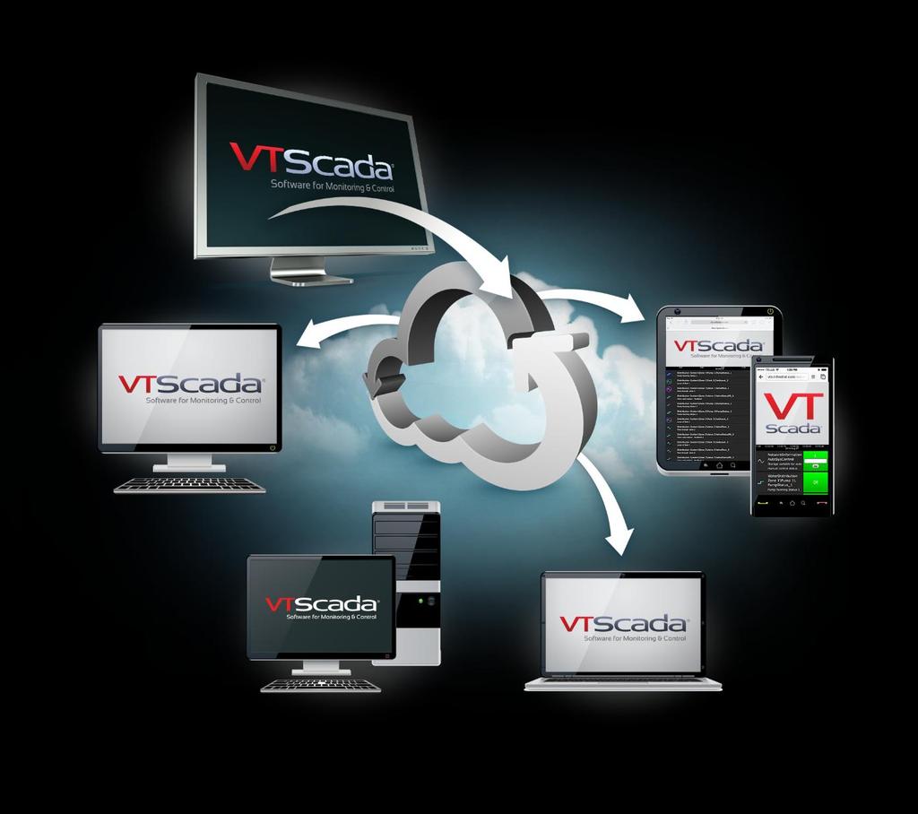 -Thin Client Server Configuration- Simple Setup for Remote Connections VTScadaLIGHT includes one concurrent remote connection. Thin Client Server For tablets, smartphones, PC, and Macs.