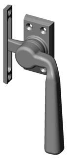 N 8 WINDOW HARDWARE CASEMENT LATCHES Specify metal, patina, and handing.