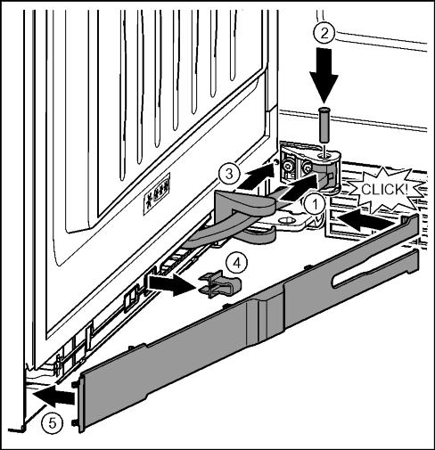 This may lead to severe injuries. What is more, the door may not close and therefore the appliance may fail to cool properly. u Screw the turn hinges firmly into place with 4 Nm.