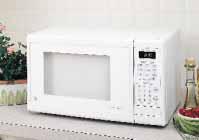 Countertop: Microwaves with Convenience Cooking Note: bold = feature upgrade from previous model Convenience Control Microwave with Turntable JE835WW White on white Mid-size.