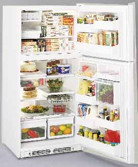 Top-Freezer Models: 25 to 19 cu. ft. These models include Quiet Package I ShelfSaver Condiment Caddy Quick Store bin (not on TBX19PAB) www.geappliances.