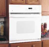 Profile Performance Series 27" Built-In Single Oven JK910WA White on white Integrated designer handle TrueTemp System Large self-cleaning oven with Delay Clean option CleanDesign oven interior
